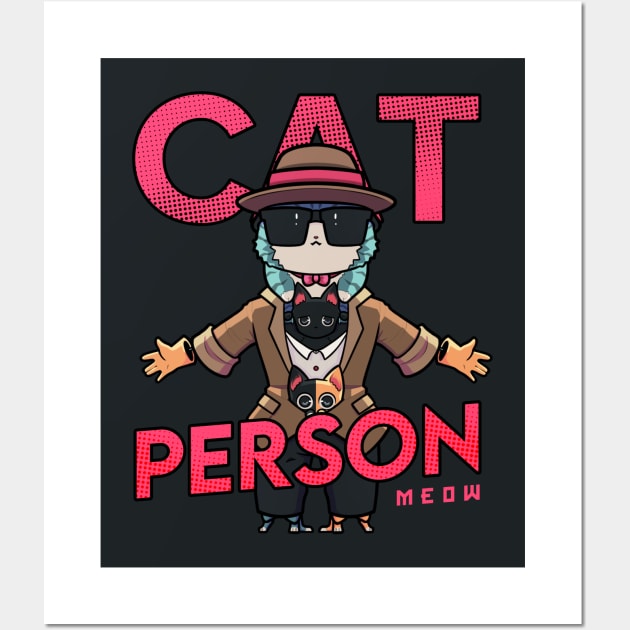 Cat Person Wall Art by Susto